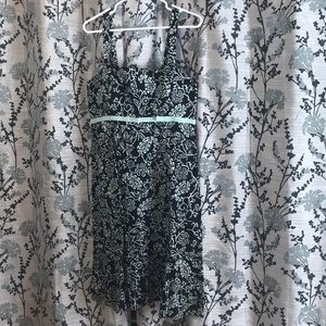 A line knee length cotton stretchy dress